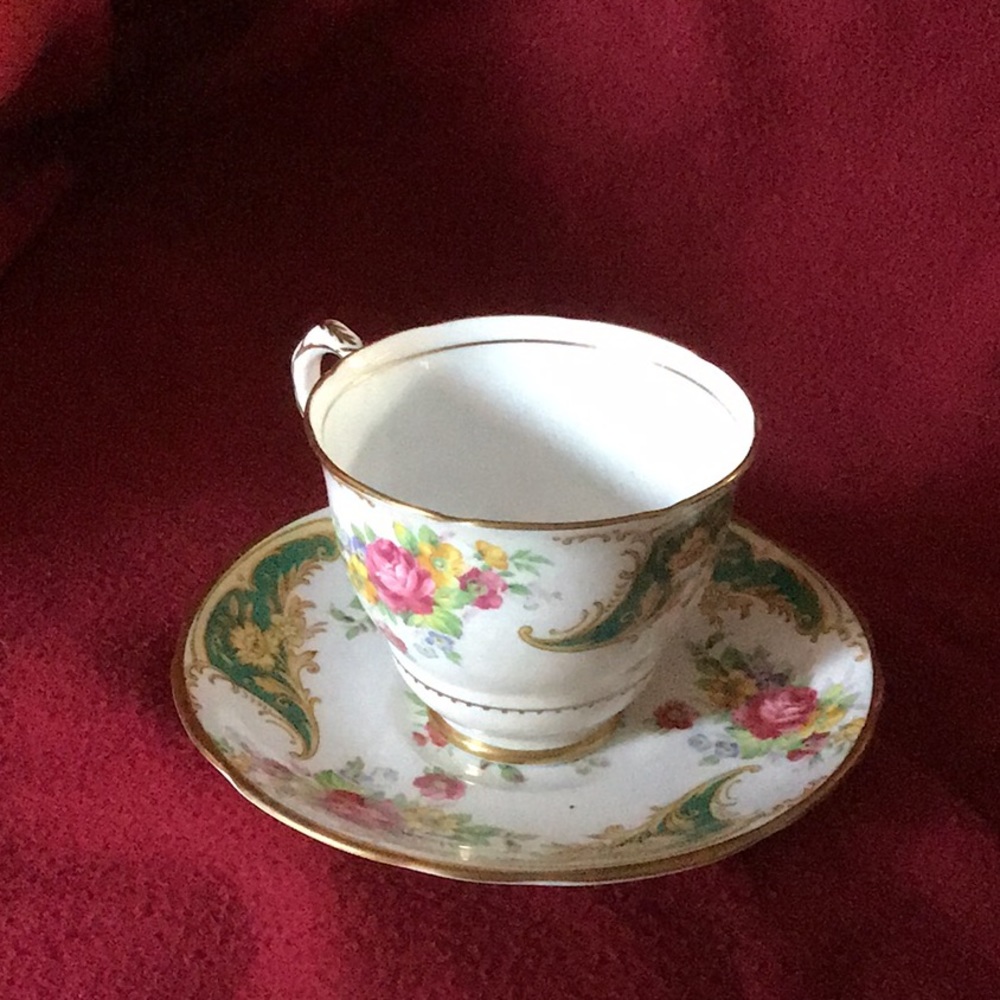 Vintage Royal Stafford  Bone China teacup and saucer pattern Gloria